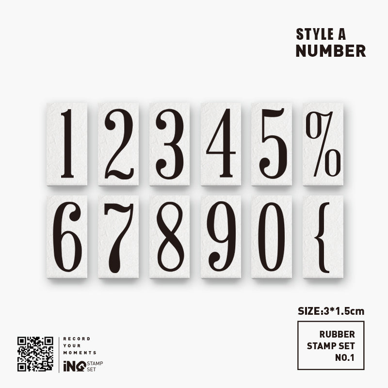 7ULY Rubber Stamp: Numbers