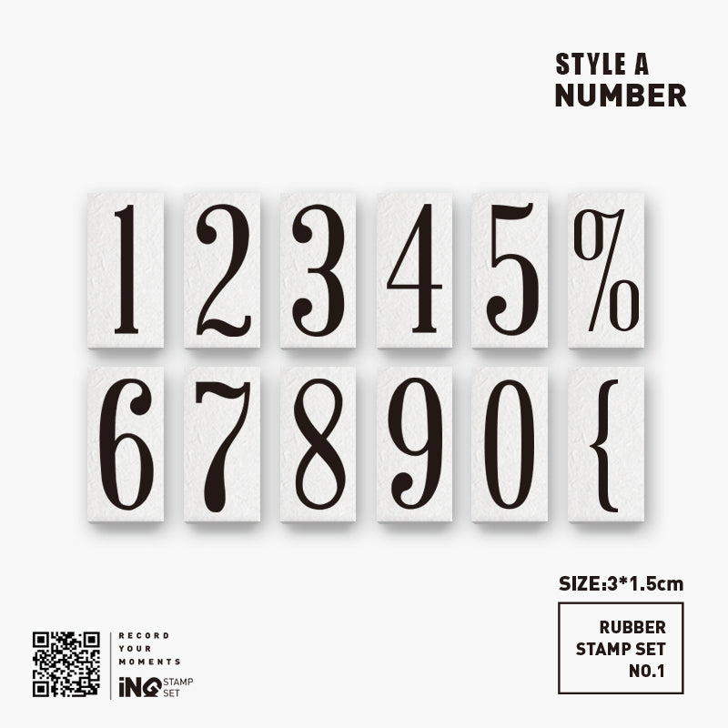 7ULY Rubber Stamp: Numbers – Papergame