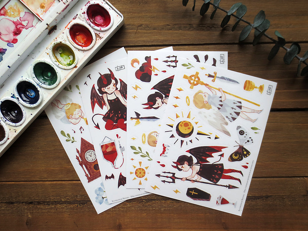 KY Studio: Angel and Demon Stickers Sheet