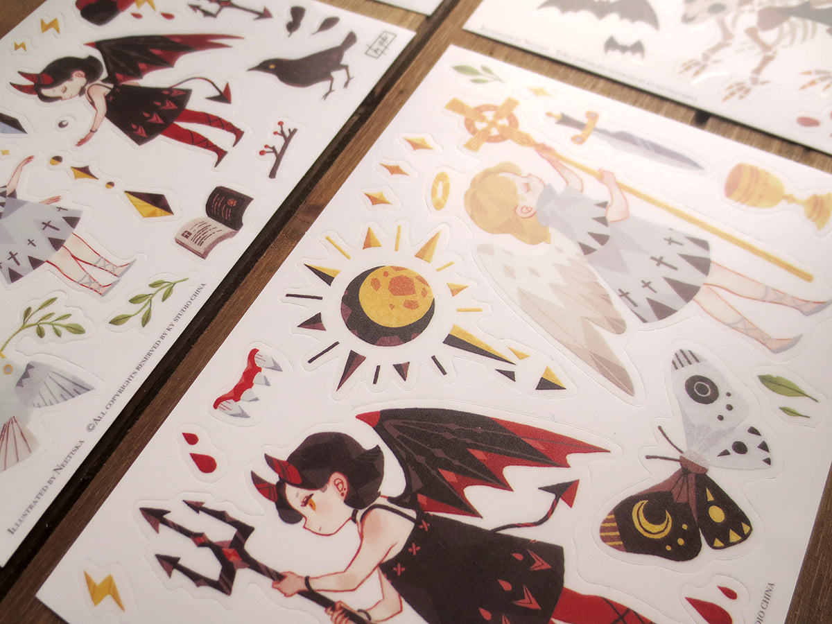 KY Studio: Angel and Demon Stickers Sheet