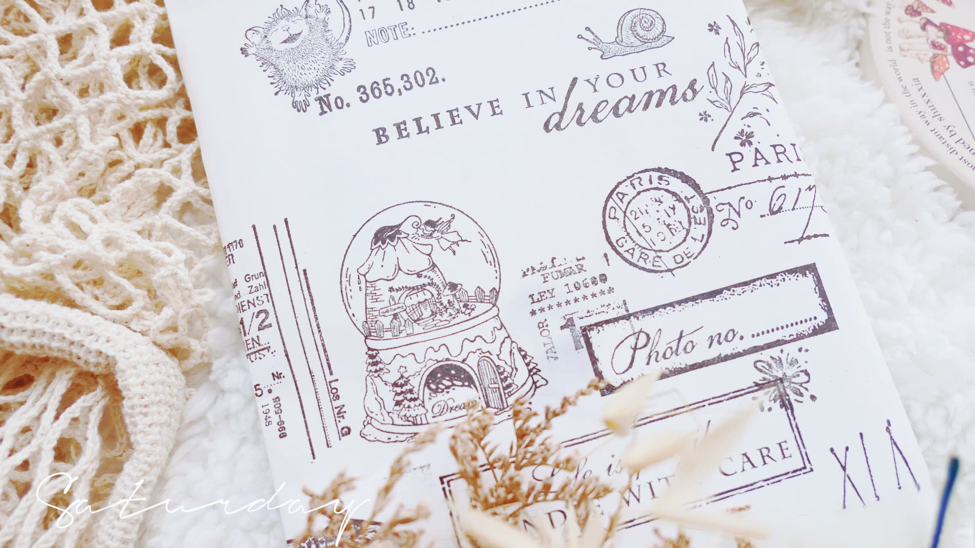 Anna Stationery: World Inside a Snow Globe Series Stamps