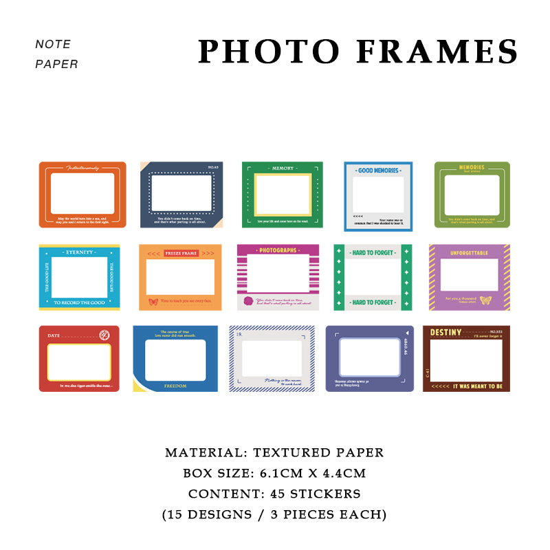 Mini Frames Themed Note Paper – Papergame