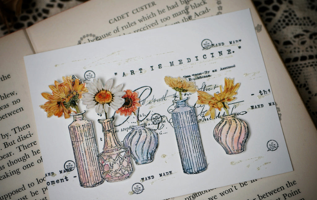 Benchu Studio: Flower Vase Stamps Set