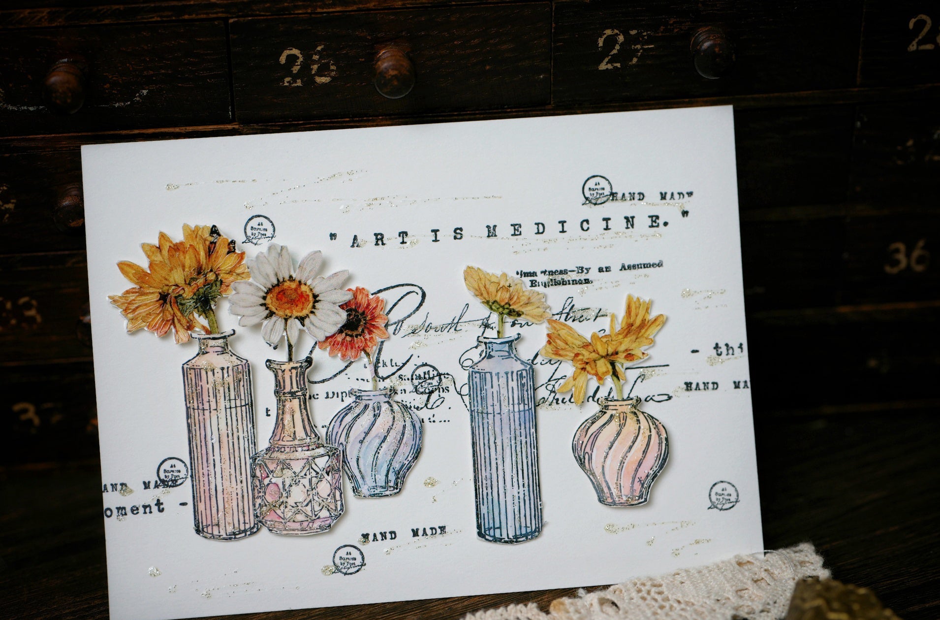 Benchu Studio: Flower Vase Stamps Set