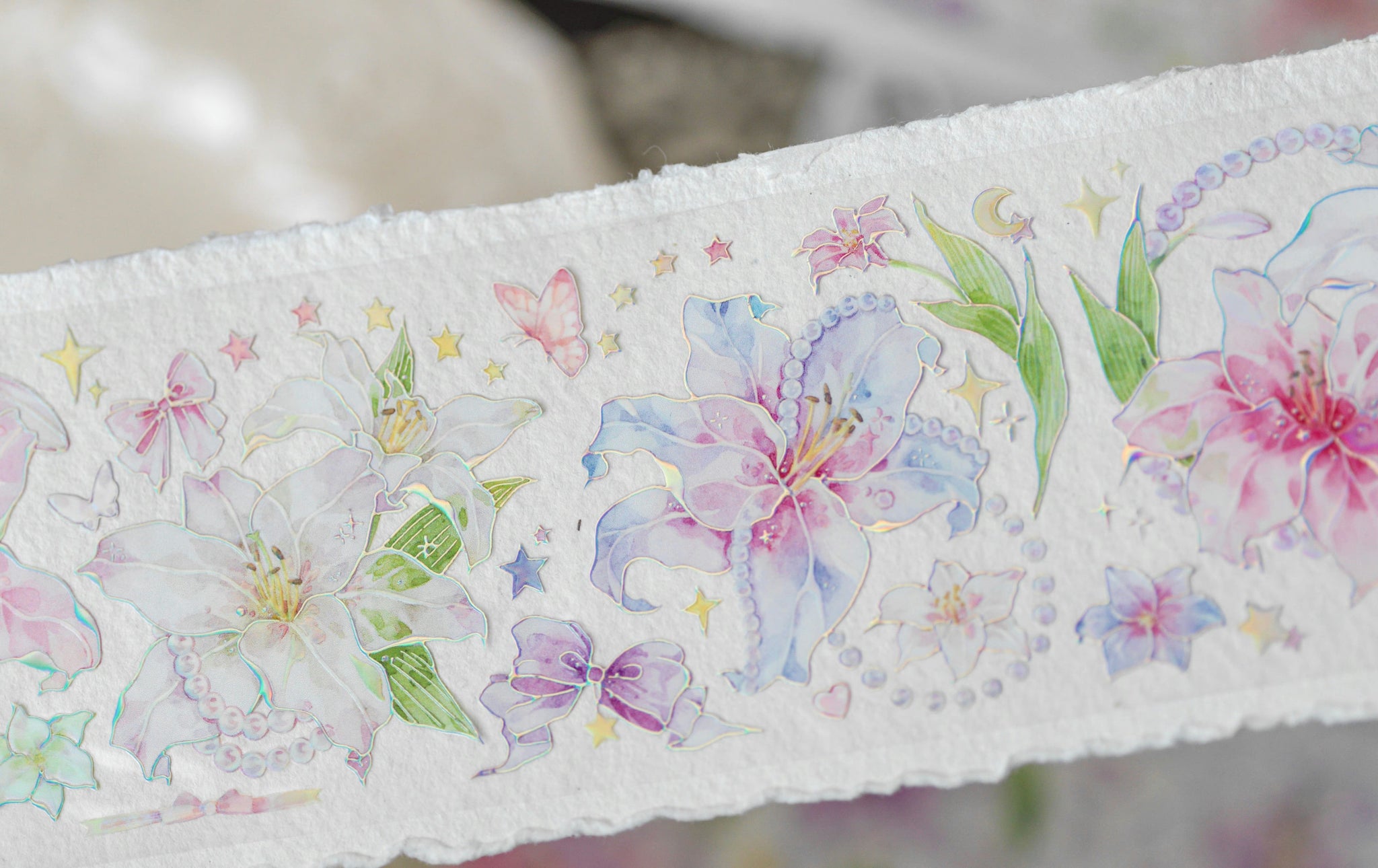 Benchu Studio Masking Tape: Lily and Pearls