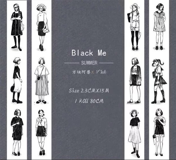 VLab Washi Tape: Black Me Summer