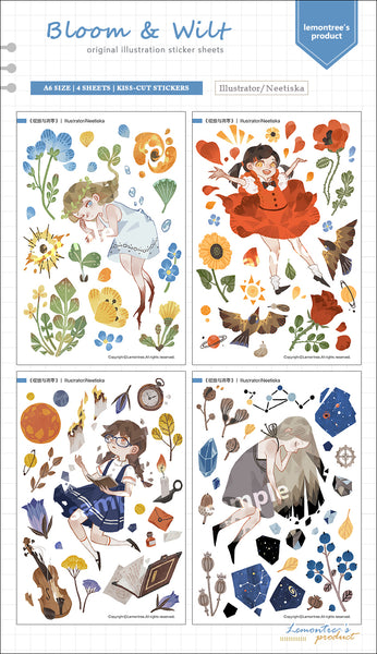 Lemontree Product: Bloom And Wilt Stickers Sheet