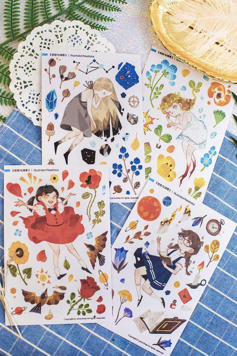 Lemontree Product: Bloom And Wilt Stickers Sheet