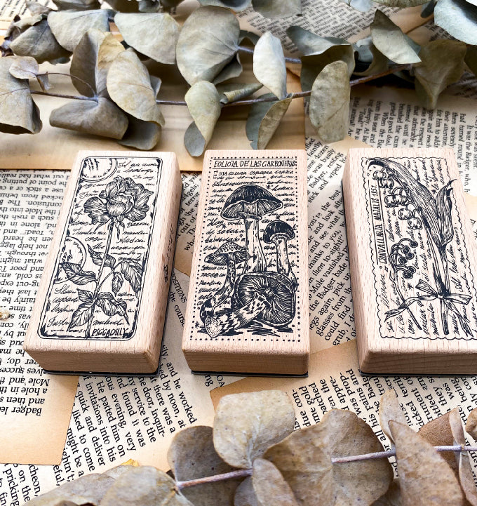 Wood3F Rubber Stamp: Botany Collection 1