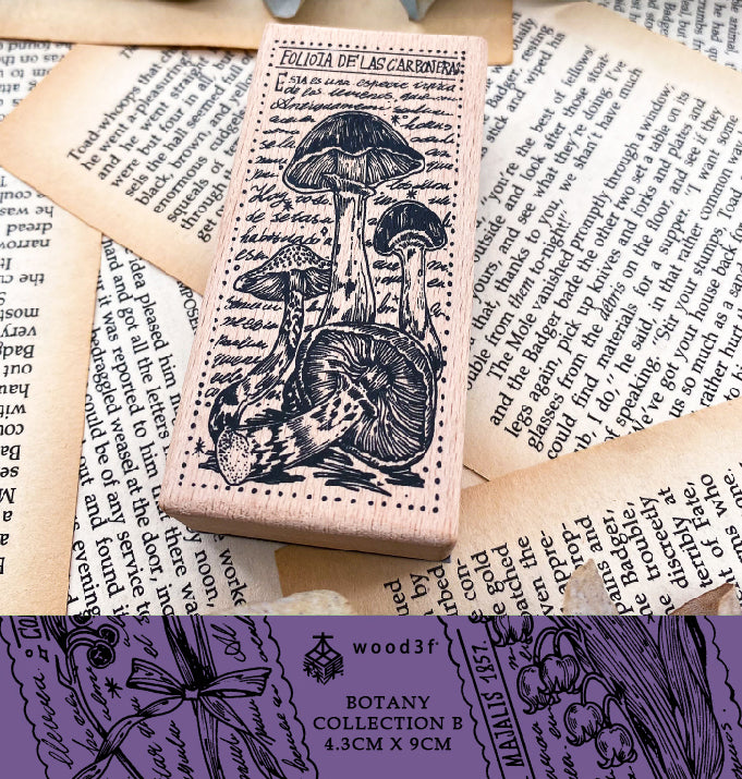 Wood3F Rubber Stamp: Botany Collection 1