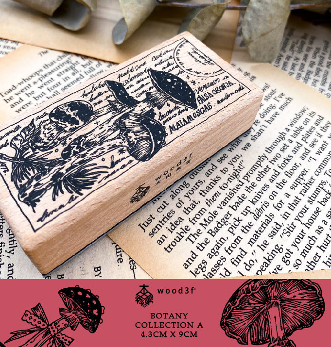 Wood3F Rubber Stamp: Botany Collection 2