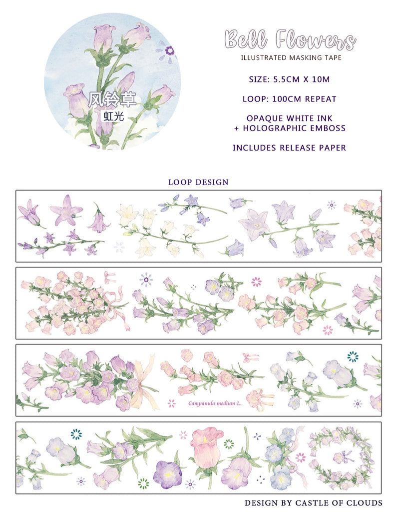 Castle of Clouds Masking Tape: Bell Flowers