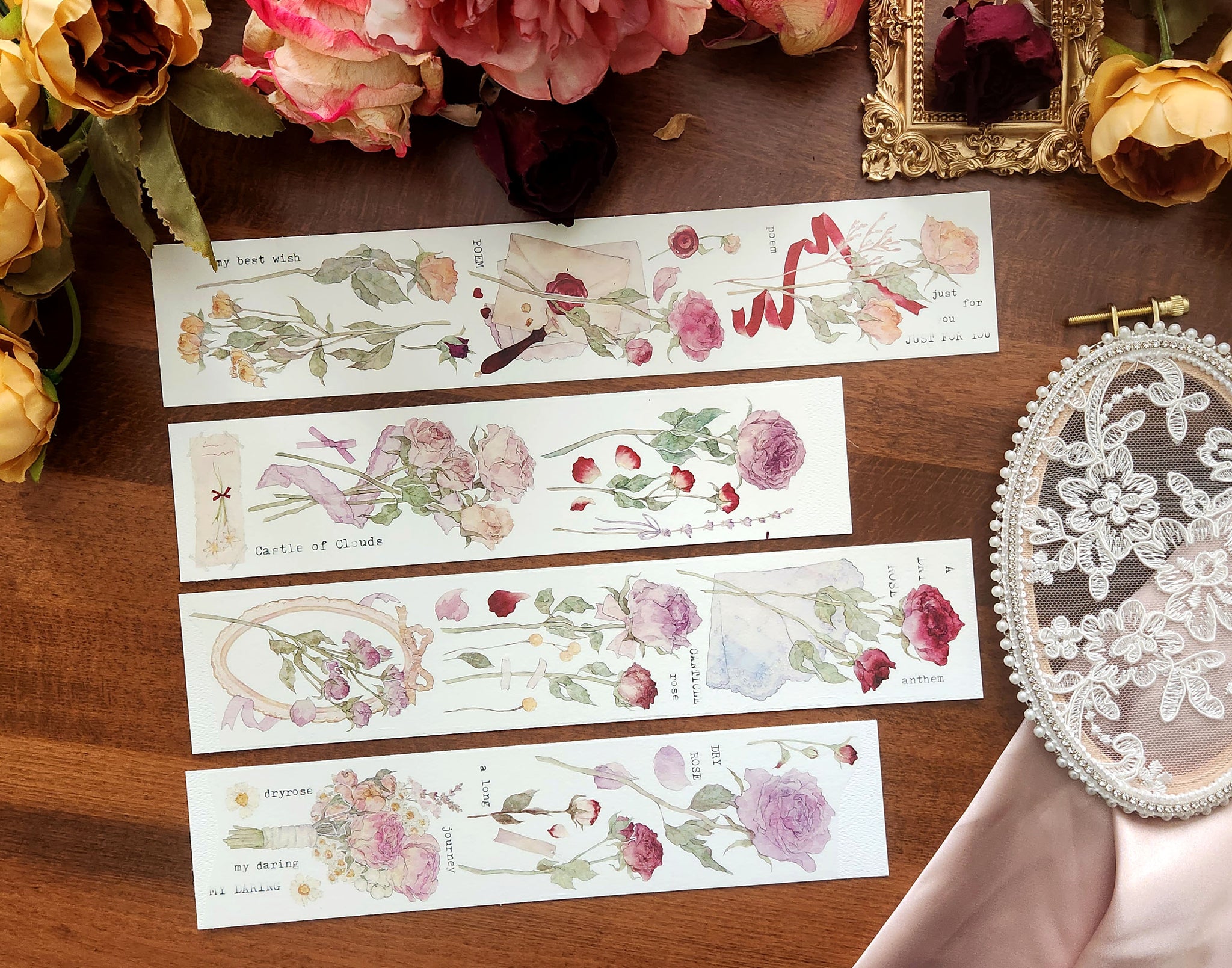 Castle of Clouds Masking Tape: Dried Roses