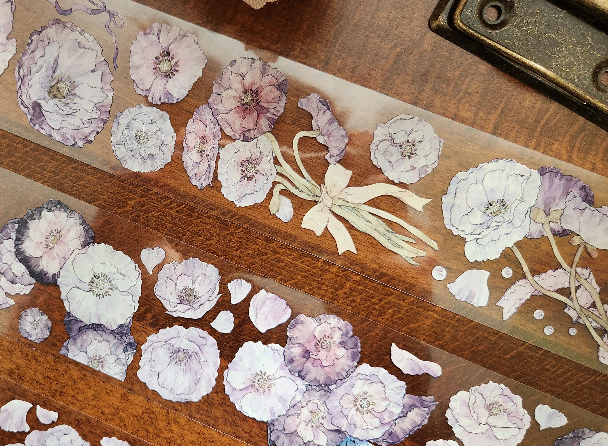 Castle of Clouds Masking Tape: Purple and Gray Anemone