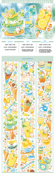 Cat Knows All Tape Sample: Animals and Food Series