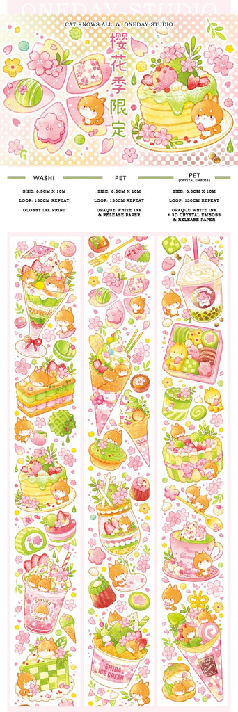 Cat Knows All Masking Tape: Cherry Blossom Season (Limited Edition)