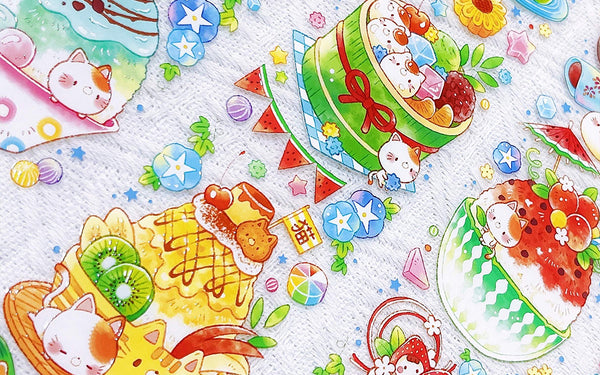 Cat Knows All Masking Tape: Kitty Shaved Ice