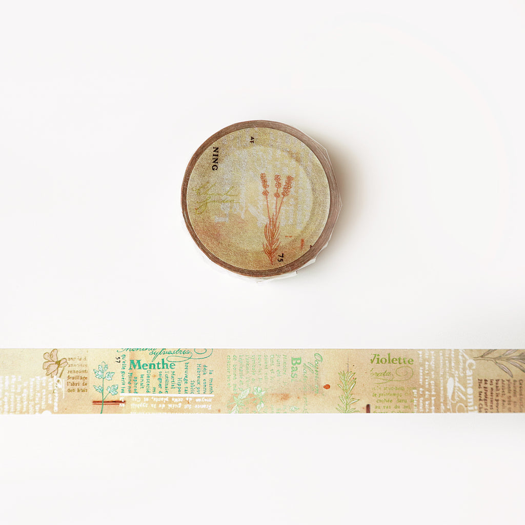 Chamil Garden x Round Top Washi Tape: Flower Note (MTW-CH060)