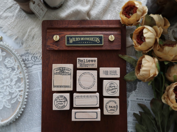 Cheeserabbit Studio: Vintage Postmarks Wooden Stamps