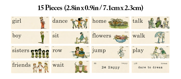 Vintage Children's Storybook Stickers Pack