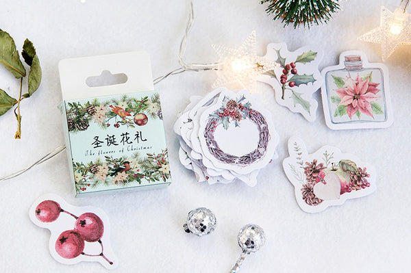 Christmas Wreaths Box Sticker Set