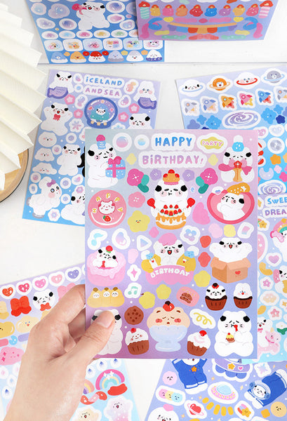 Cloud Puff Cats Sticker Sheets