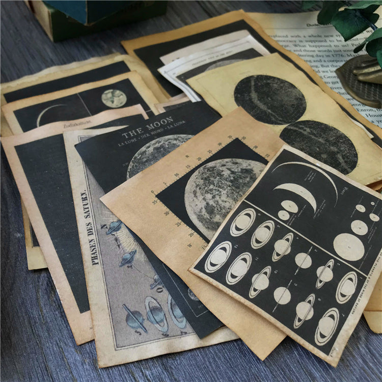 Coffee Dyed Space Exploration Prints