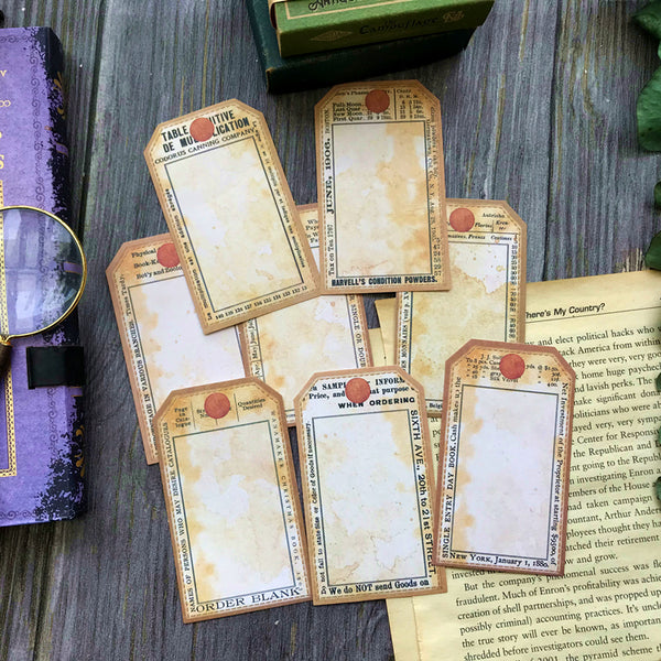 Vintage Collage Tag Stickers