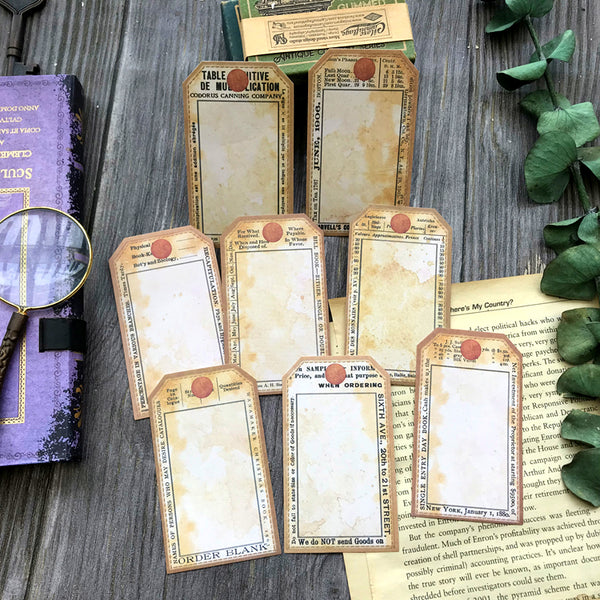 Vintage Collage Tag Stickers