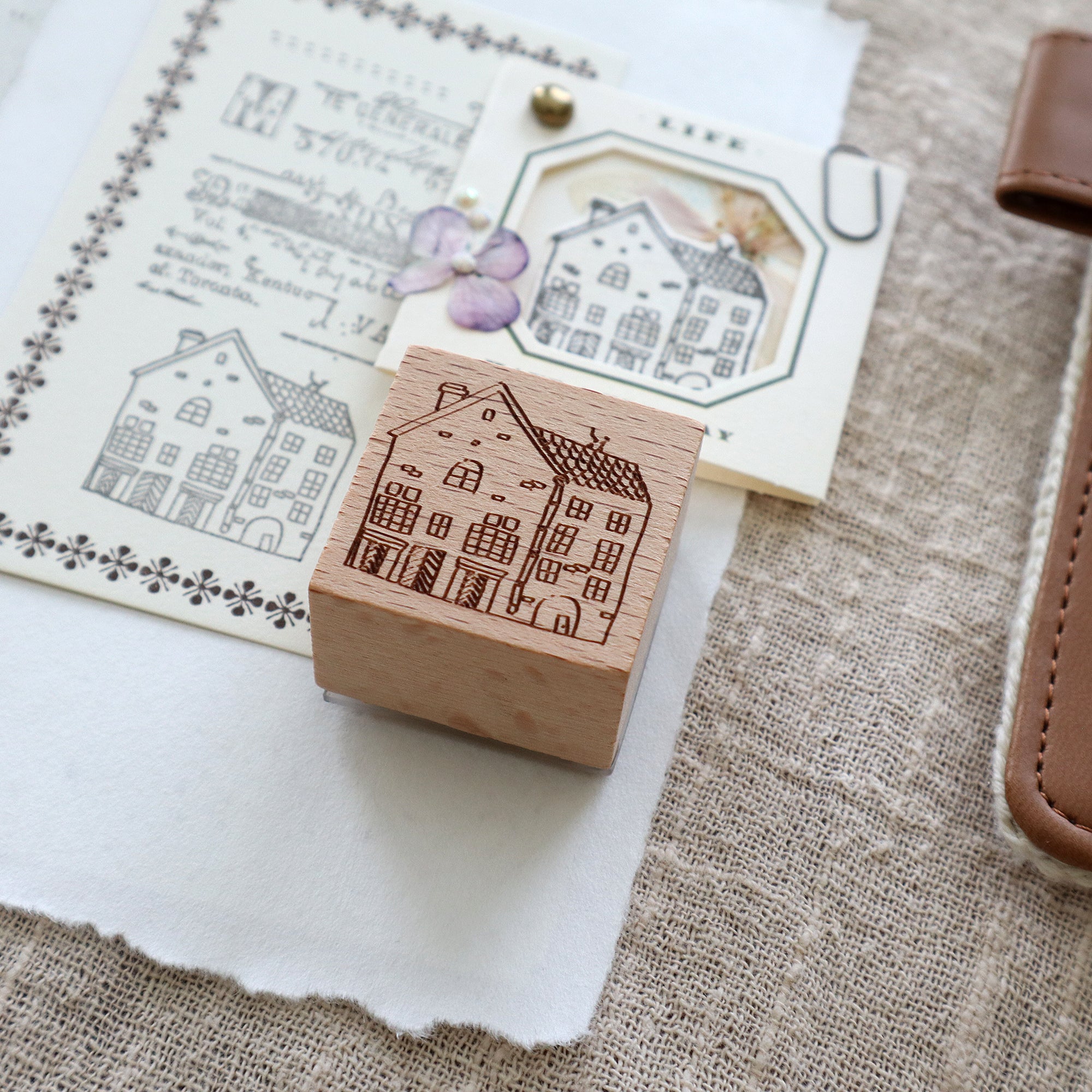 Countryside Manor Wood Mounted Stamp