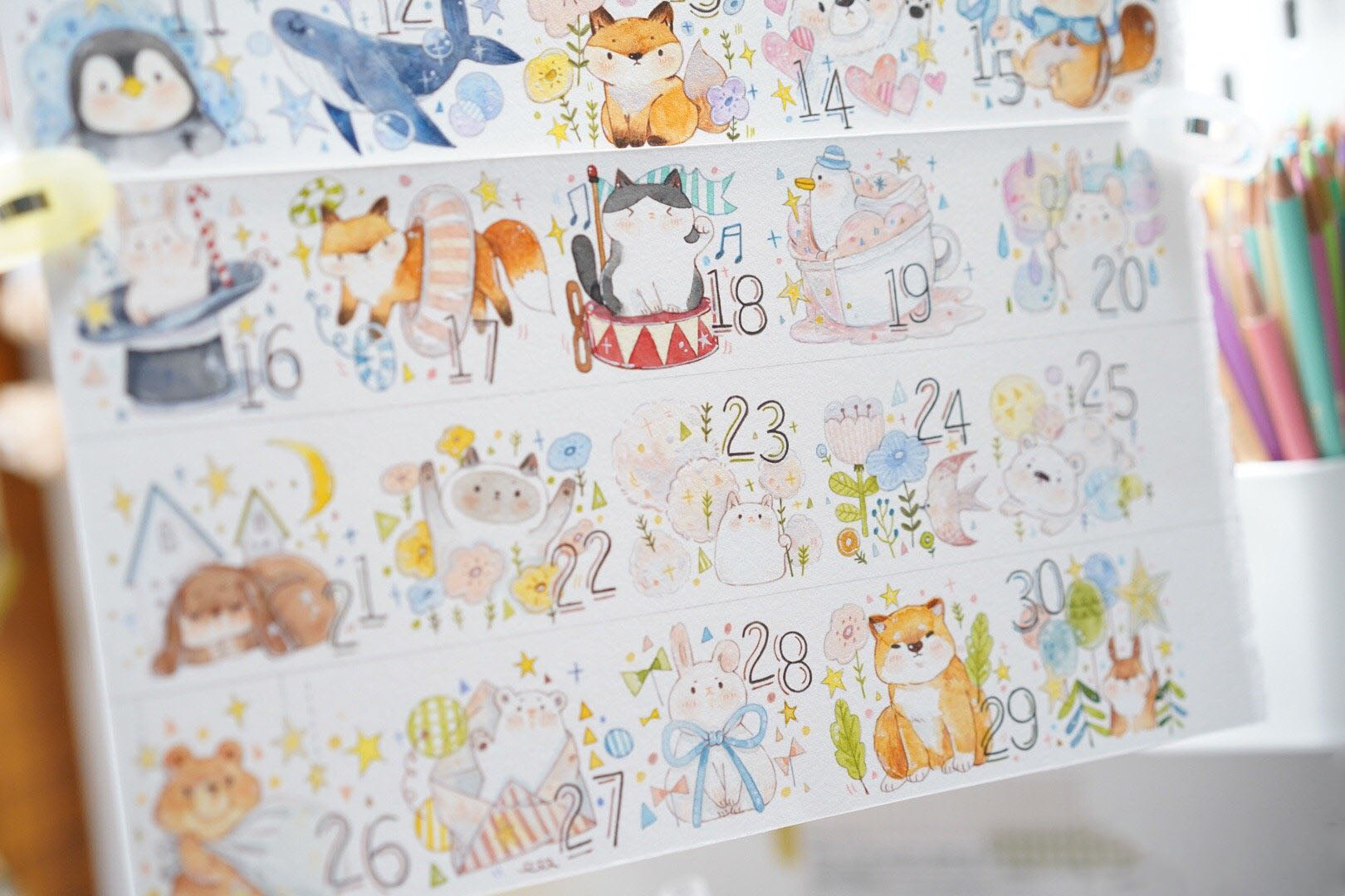 Tang Yuan Masking Tape: Cozy Calendar