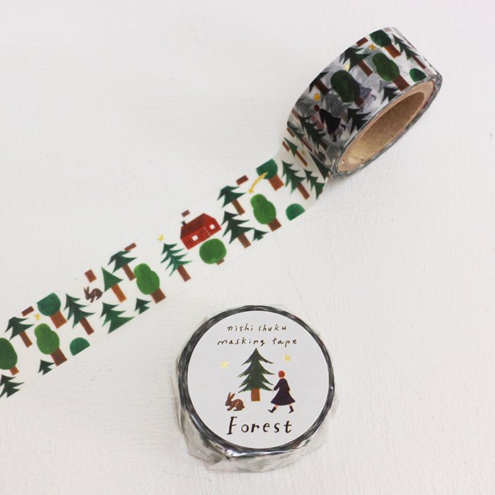 Nishi Shuku x Cozyca Washi Tape: Forest