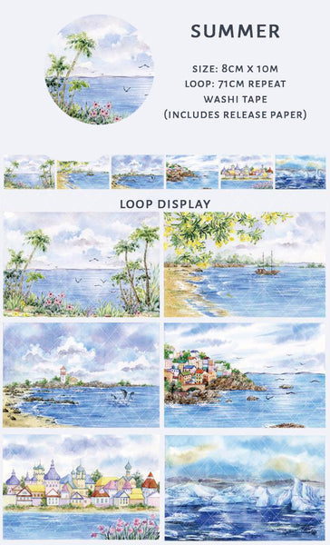 Scenery of the Seasons Washi Tape Sample