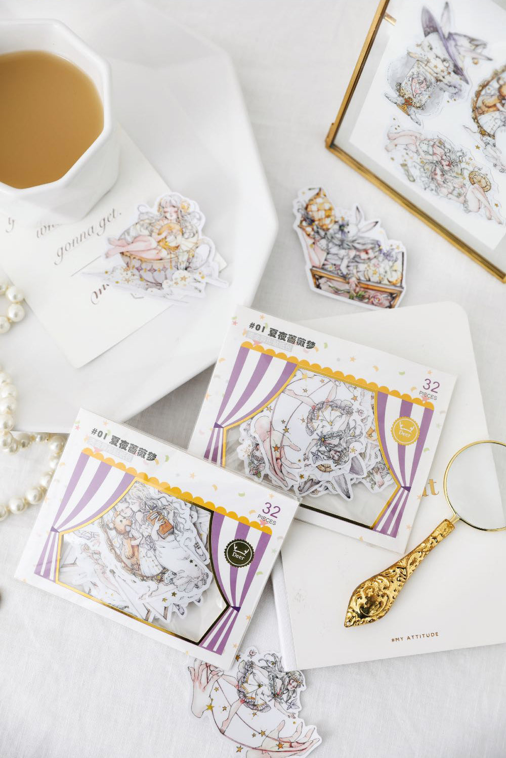 Seeed Studio Sticker Deer Studio Sticker Pack: Summer Rose Dreams – Papergame