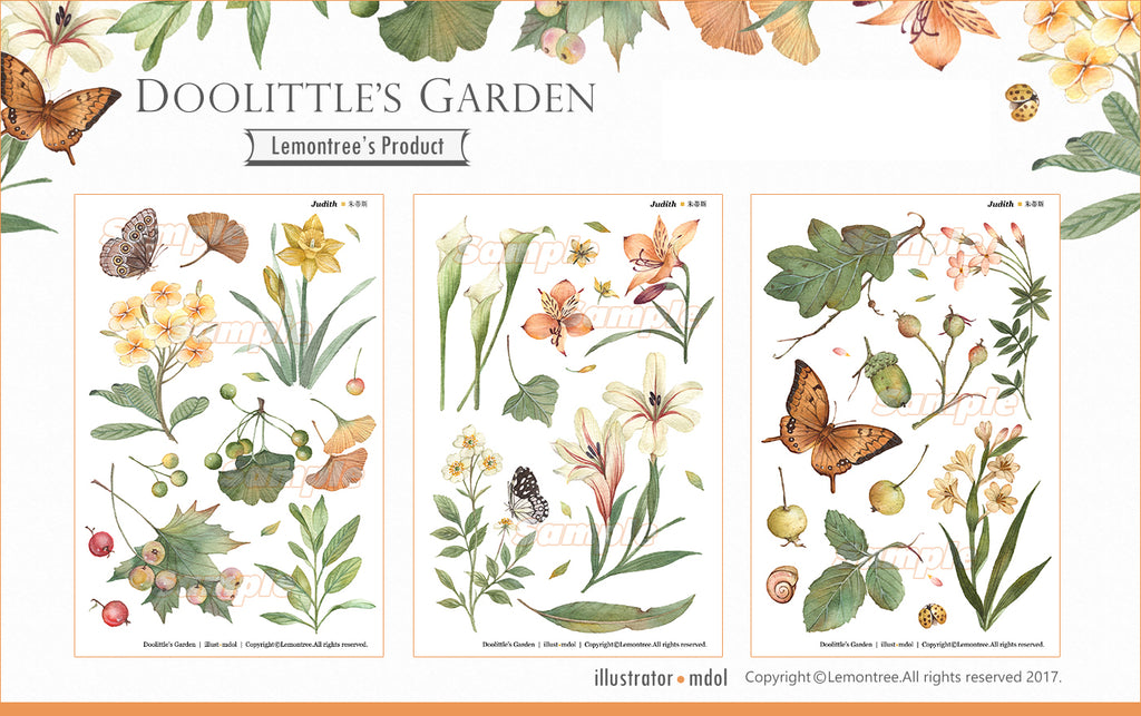 Doolittle's Garden Sticker Sheet: Judith