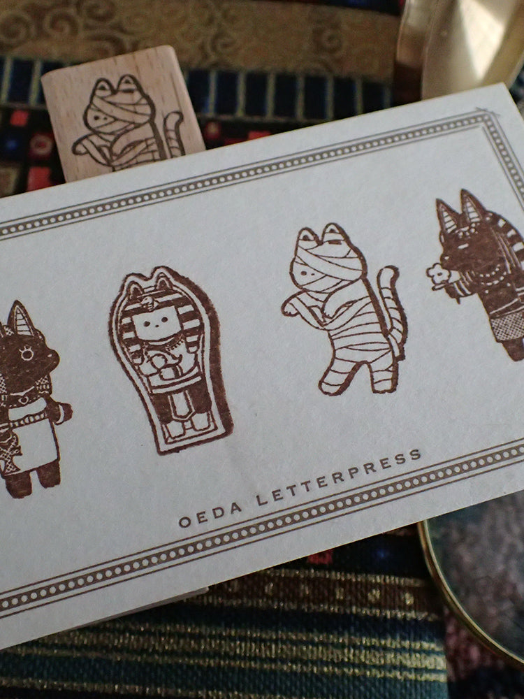 Egyptian Cats Wooden Stamps