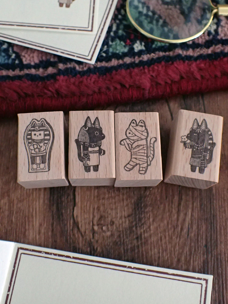 Egyptian Cats Wooden Stamps