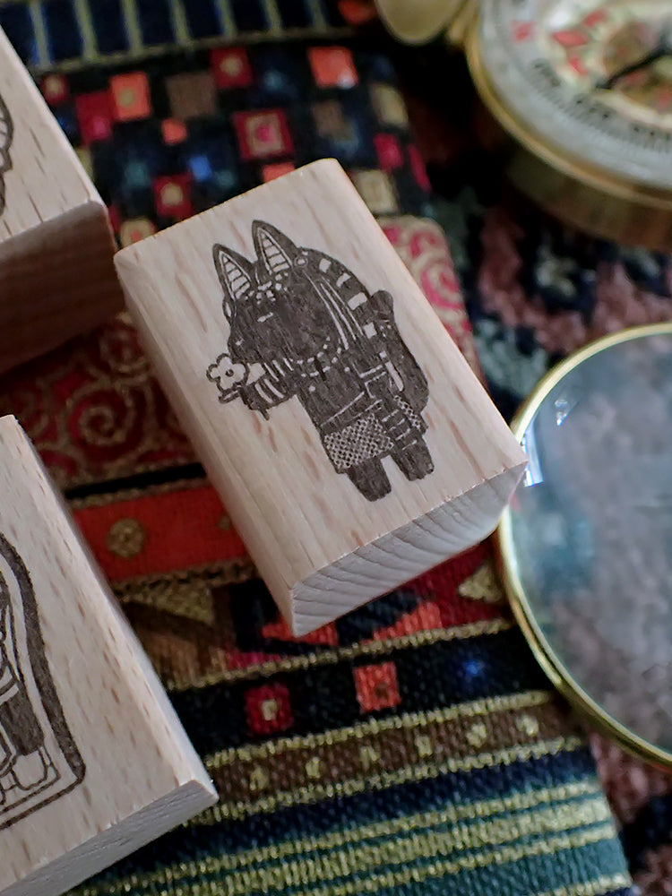 Egyptian Cats Wooden Stamps