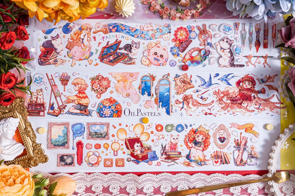 Realheart Studio Masking Tape: Artsy Cat