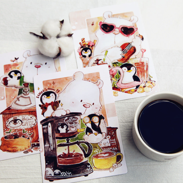 Polar Coffee Postcard Set