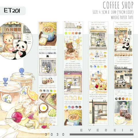 EverEin Washi Tape: Coffee Shop