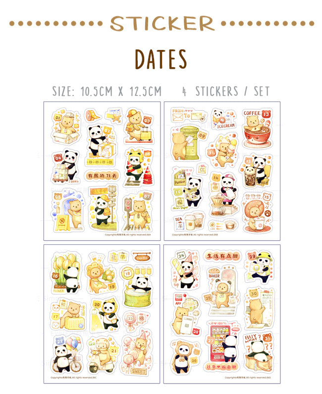 EverEin Sticker Sheet: Dates and Cycles