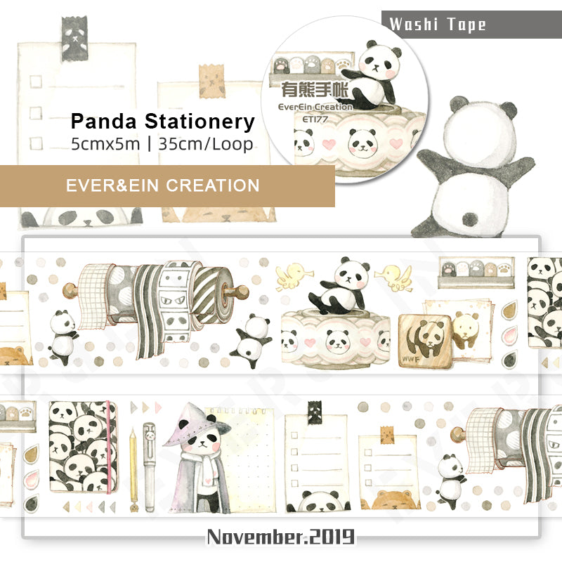 EverEin Washi Tape: Panda Stationery