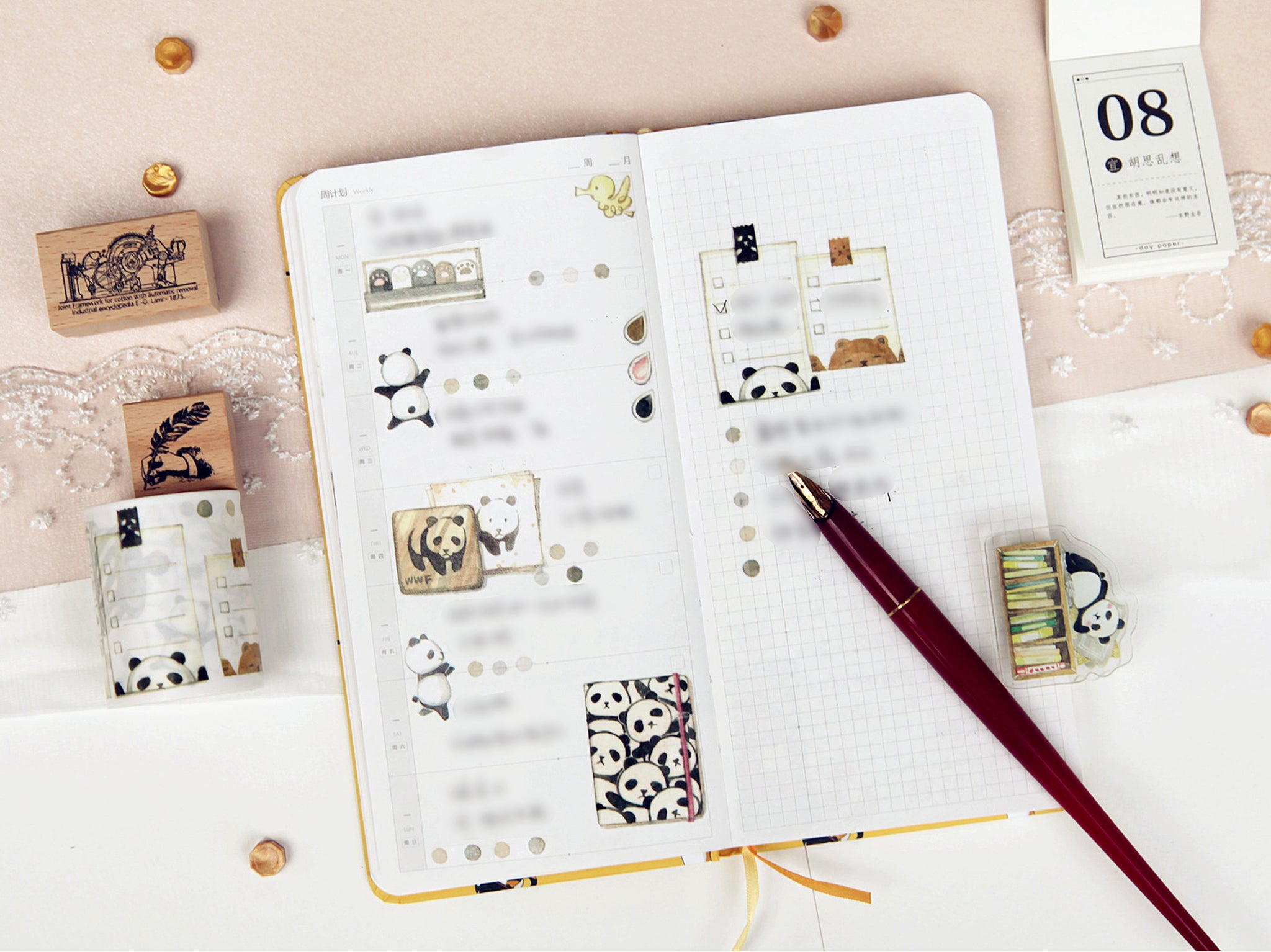 EverEin Washi Tape: Panda Stationery