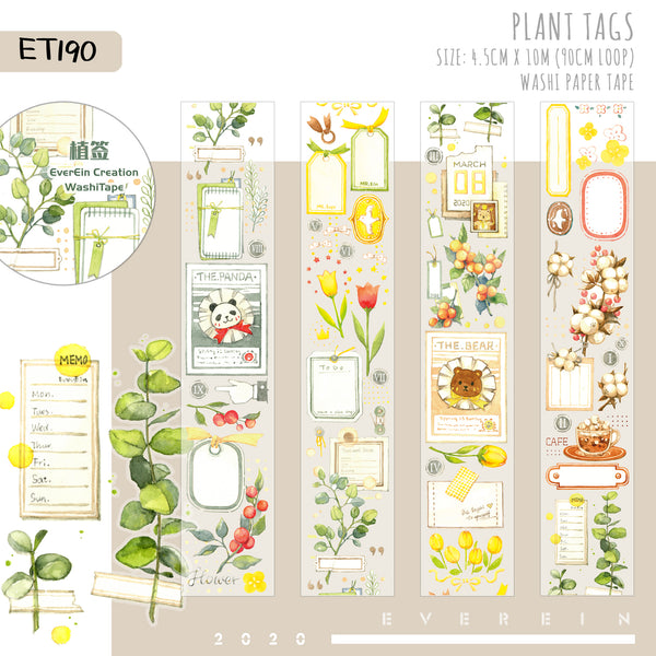 EverEin Tape Sample: Greenery and Plant Tag