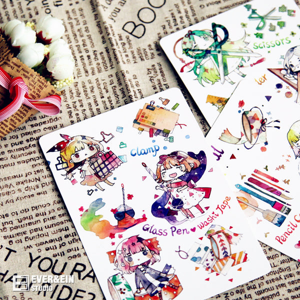 EverEin Postcards: Planner Girls