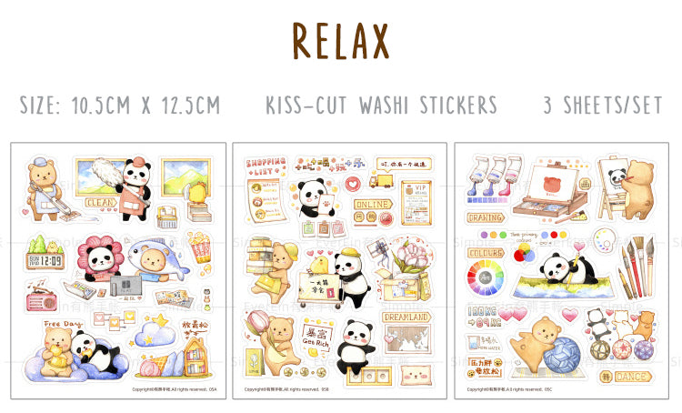 EverEin Sticker Sheet: Work Hard and Relax
