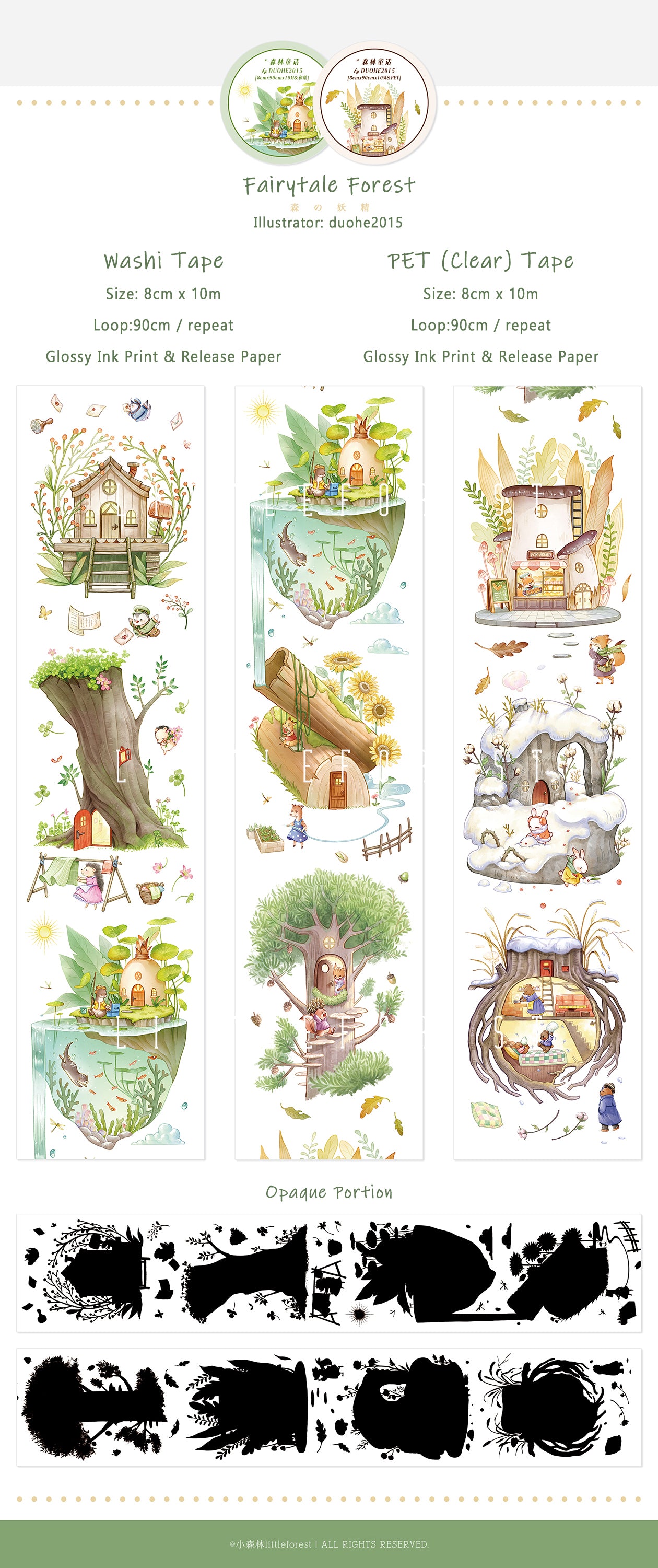 Little Forest Masking Tape: Fairytale Forest