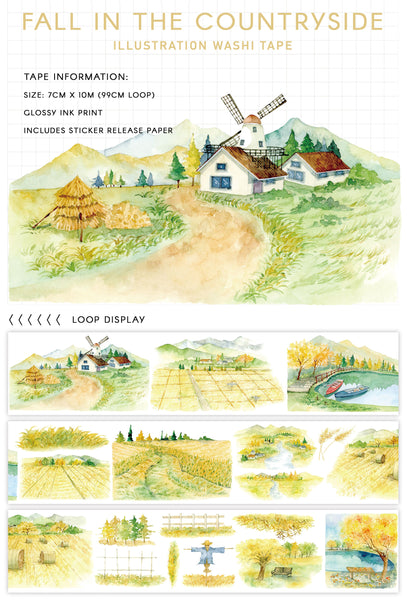 Fall in the Countryside Washi Tape Sample