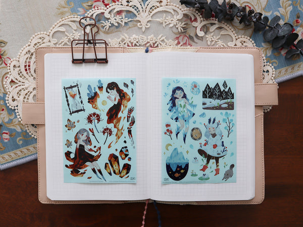 KY Studio: Fire and Ice Stickers Sheet